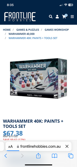 Warhammer 40K paints & Tools Set